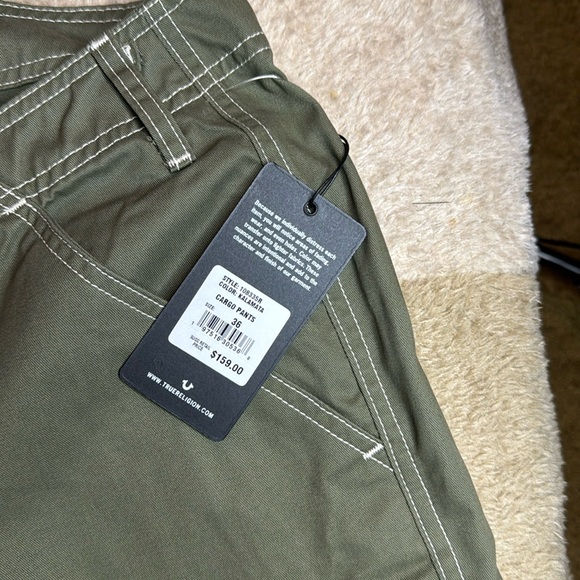 True Religon cargo pants Kalamata/Green sizes 36 (both) 85.00 each
